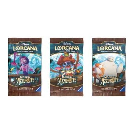 Ravensburger TGC Lorcana Disney - Mare di Azzurrite - 1 Bustina 12 Carte ITA