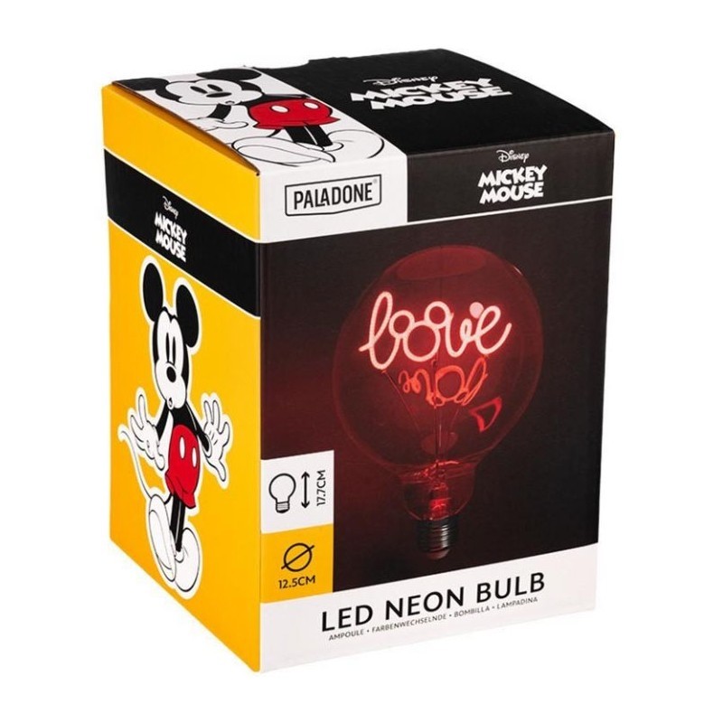 Paladone - Disney: Mickey Mouse - Led Neon Bulb Only Uk Eu Aus