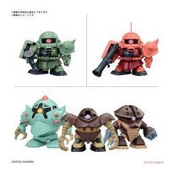 Bandai Model Kit BB Senshi Mobile Suit Gundam Principality of Zeon Mobile Suit Set
