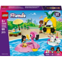 LEGO Friends 42658 Pool Party con unicorno e fenicottero