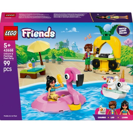 LEGO Friends 42658 Pool Party con unicorno e fenicottero