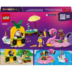 LEGO Friends 42658 Pool Party con unicorno e fenicottero