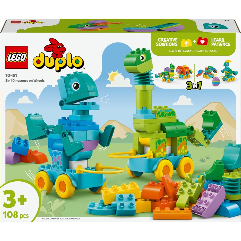 LEGO DUPLO 10451 Dinosauri su ruote 3 in 1 LEGO DUPLO 10451 Dinosauri su ruote 3 in 1