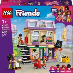 LEGO Friends 42653 Negozio di musica e appartamento
