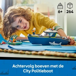 LEGO City 60456 Inseguimento del motoscafo della Polizia