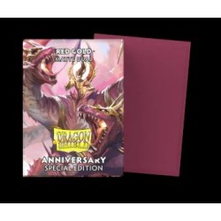Dragon Shield - 100 Standard Matte Dual Sleeves - Special Edition - Pomegranate/Gold
