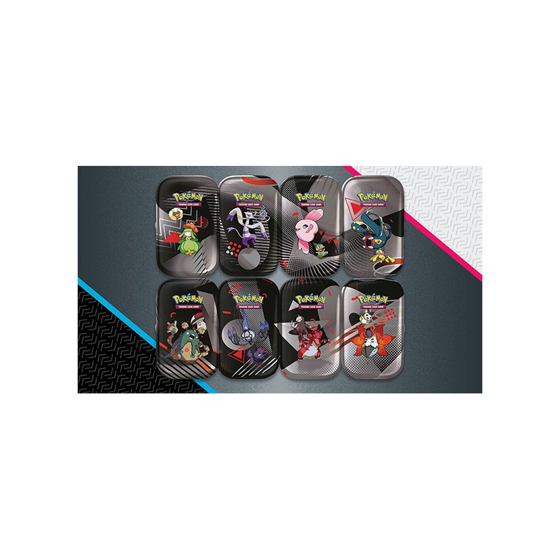 Pokemon - Scarlatto & Violetto - Luce Nera e Fuoco Bianco - Collezione Completa 8 Mini Tin Unima (ITA) Pokemon - Scarlatto & Violetto - Luce Nera e Fuoco Bianco - Collezione Completa 8 Mini Tin Unima (ITA)