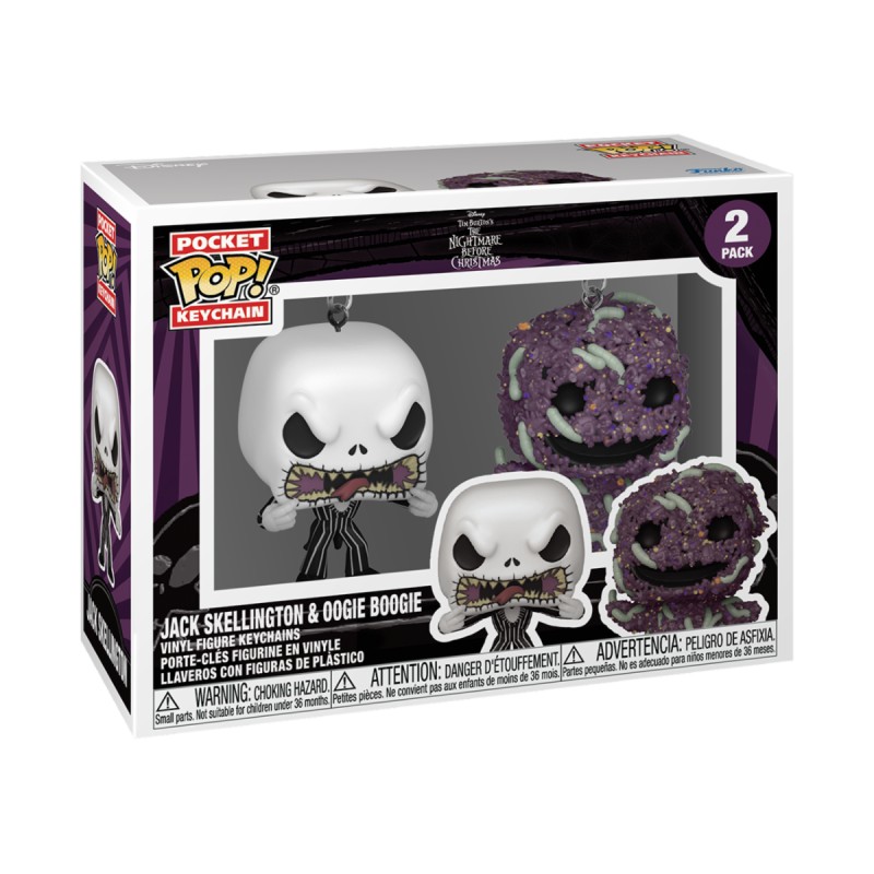 Pop Keychain - 2 Pack - The Nightmare Before Christmas - Jack Skellington e Oogie Boogie Pop Keychain - 2 Pack - The Nightmare Before Christmas - Jack Skellington e Oogie Boogie