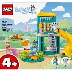 Diversión en el Parque de Juegos con Bluey y Chloe