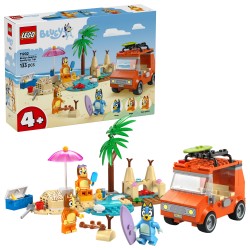 Bluey's autorit naar het strand