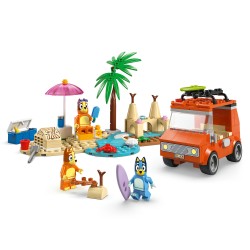 Bluey's autorit naar het strand
