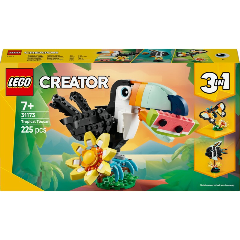 LEGO Creator 3in1 31173 Animali selvatici: tucano tropicale LEGO Creator 3in1 31173 Animali selvatici: tucano tropicale