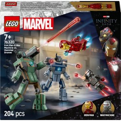 LEGO Marvel 76320 Iron Man e War Machine contro i droni di Hammer