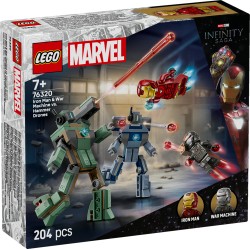LEGO Marvel 76320 Iron Man e War Machine contro i droni di Hammer