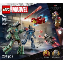 LEGO Marvel 76320 Iron Man e War Machine contro i droni di Hammer