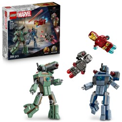 LEGO Marvel 76320 Iron Man e War Machine contro i droni di Hammer