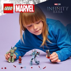 LEGO Marvel 76320 Iron Man e War Machine contro i droni di Hammer