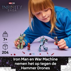 LEGO Marvel 76320 Iron Man e War Machine contro i droni di Hammer
