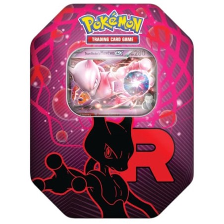 Pokemon - Tin da collezione Rivali Predestinati - MewTwo Ex - Team Rocket