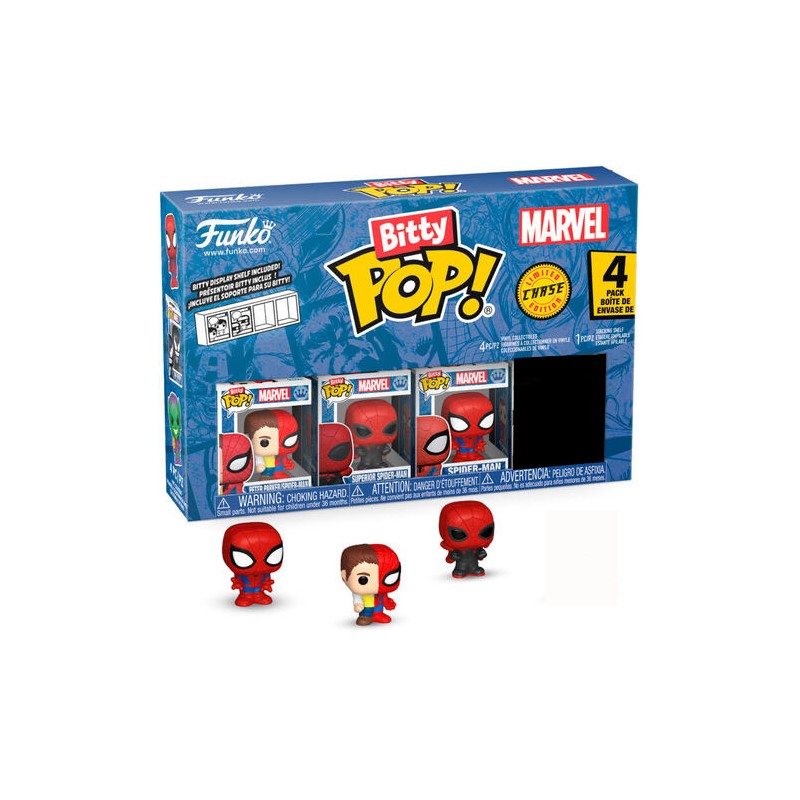 Bitty Pop! - Marvel - Spider-Man Peter Parker (4 Pack)