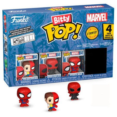Bitty Pop! - Marvel - Spider-Man Peter Parker (4 Pack)