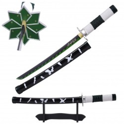 Katana Mini Non Affilata Replica Demon Slayer Genya Con Supporto SH657MI.55