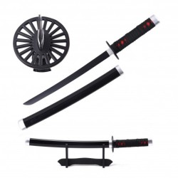 Katana Mini Non Affilata Replica Demon Slayer Tanjiro Kamado Con Supporto SH650MI.55