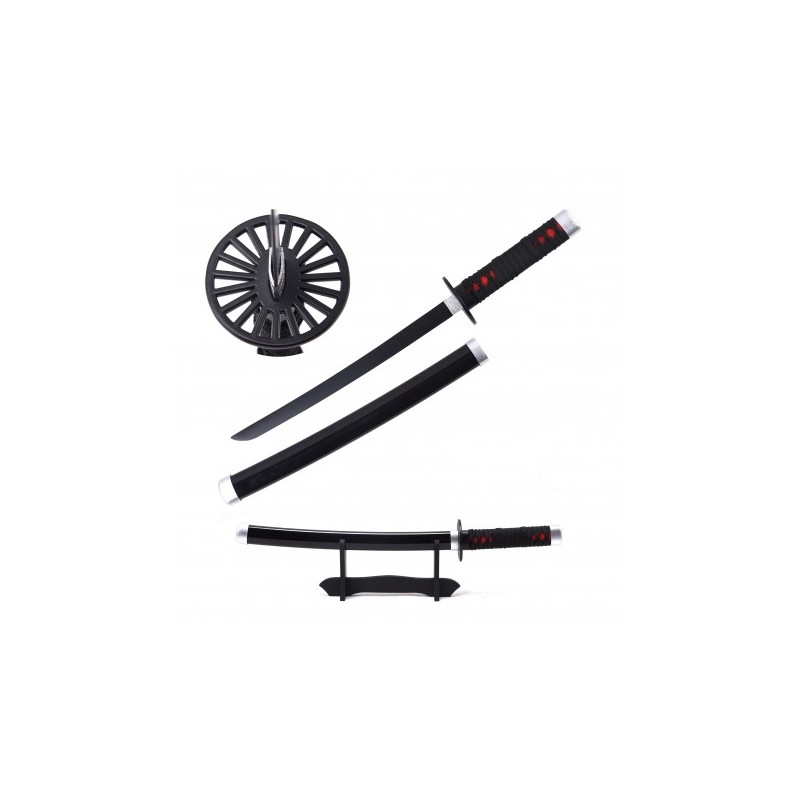 Katana Mini Non Affilata Replica Demon Slayer Tanjiro Kamado Con Supporto SH650MI.55 Katana Mini Non Affilata Replica Demon Slayer Tanjiro Kamado Con Supporto SH650MI.55