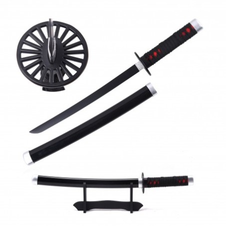 Katana Mini Non Affilata Replica Demon Slayer Tanjiro Kamado Con Supporto SH650MI.55