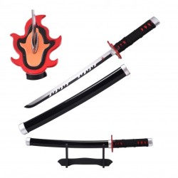 Katana Mini Non Affilata Replica Demon Tanjiro Kamado Con Supporto SH666MI.55