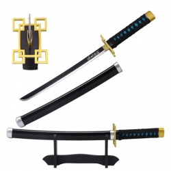 Katana Mini Non Affilata Replica Demon Slayer Muichiro Tokito Con Supporto SH655MI.55
