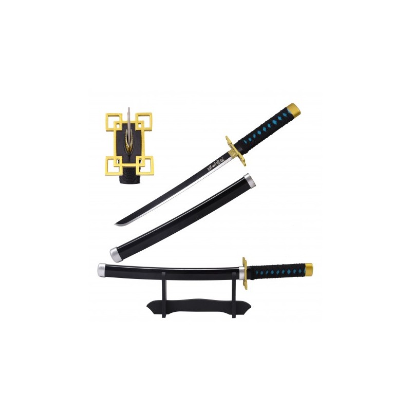 Katana Mini Non Affilata Replica Demon Slayer Muichiro Tokito Con Supporto SH655MI.55 Katana Mini Non Affilata Replica Demon Slayer Muichiro Tokito Con Supporto SH655MI.55