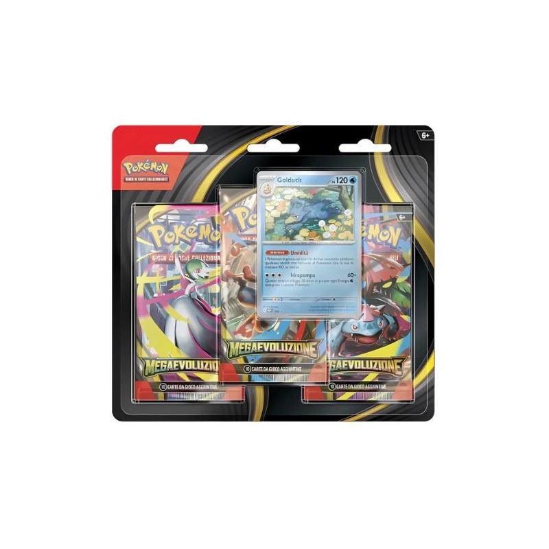 Pokemon - Megaevoluzione (Blister 3 Bustine + 1 Card Golduck) Pokemon - Megaevoluzione (Blister 3 Bustine + 1 Card Golduck)
