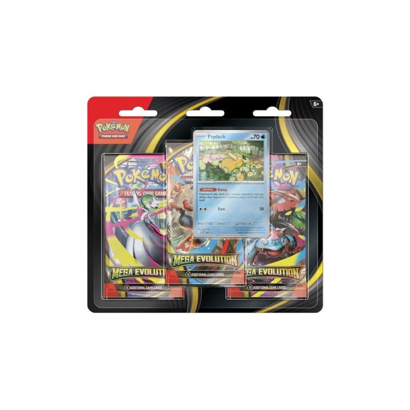 Pokemon - Megaevoluzione (Blister 3 Bustine + 1 Card Psyduck) Pokemon - Megaevoluzione (Blister 3 Bustine + 1 Card Psyduck)