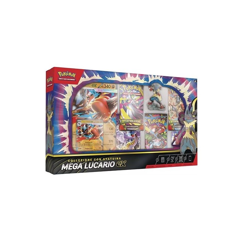 Pokemon - Collezione Con Statuina Mega Lucario-Ex
