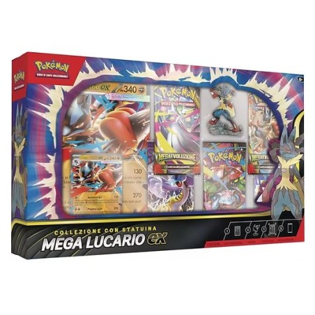 Pokemon - Collezione Con Statuina Mega Lucario-Ex