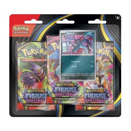 Pokemon - Megaevoluzione - Fiamme Spettrali (Blister 3 Bustine + 1 Card Sneasel)