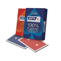 Fournier EPT European Poker Tour - Carte da gioco - 100% Plastic - ROSSE