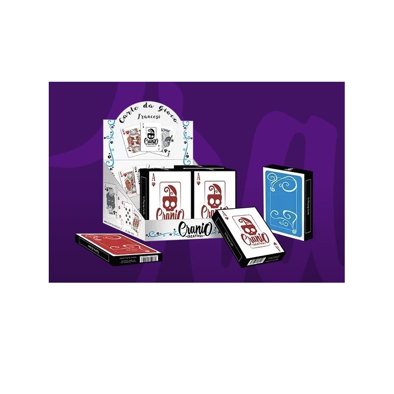 Cranio Creation - Carte Da Gioco Francesi - 1 Mazzo 52 Carte - Rosse
