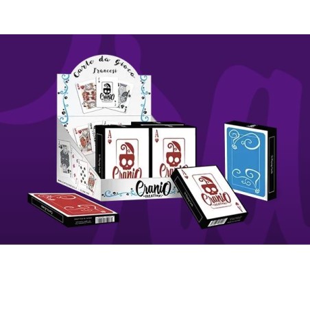 Cranio Creation - Carte Da Gioco Francesi - 1 Mazzo 52 Carte - Rosse