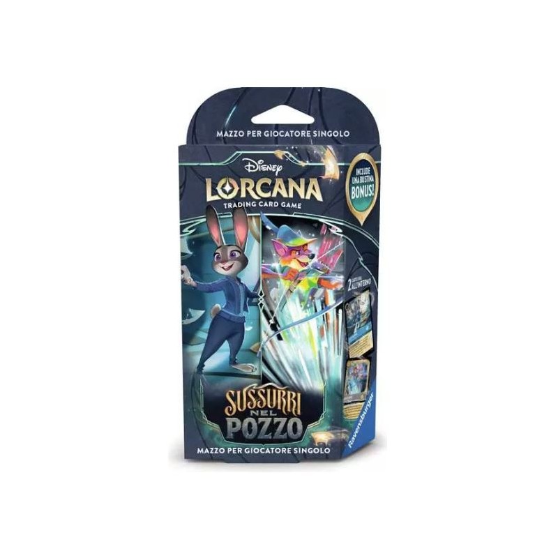 Ravensburger Tgc - Lorcana - Sussurri Nel Pozzo - Acciaio & Zaffiro - Juddy Hopps E Robin Hood - Starter Deck (Ita)