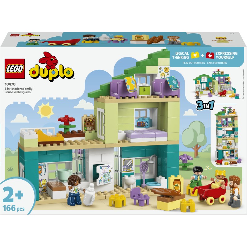 LEGO DUPLO 10470 Casa familiare moderna 3 in 1 con personaggi