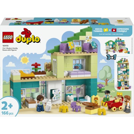LEGO DUPLO 10470 Casa familiare moderna 3 in 1 con personaggi