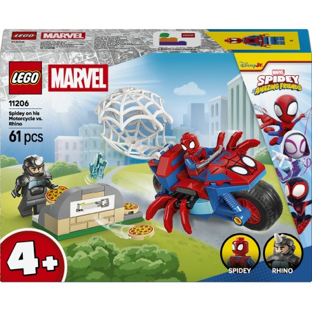 LEGO 11206 Marvel Super Heroes Spidey sulla moto contro Rhino