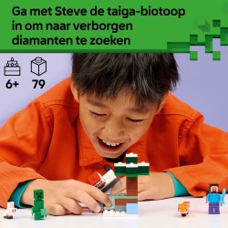 LEGO 21583 Minecraft Avventura di Steve nella taiga