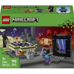 LEGO 21584 Minecraft Viaggio nel Portale del Nether e dell’End
