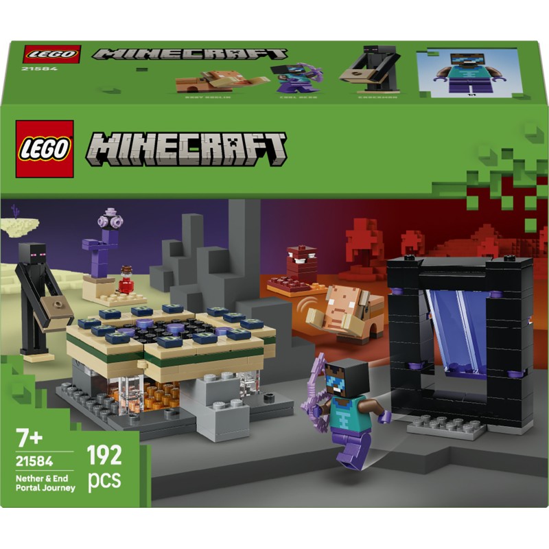 LEGO 21584 Minecraft Viaggio nel Portale del Nether e dell’End