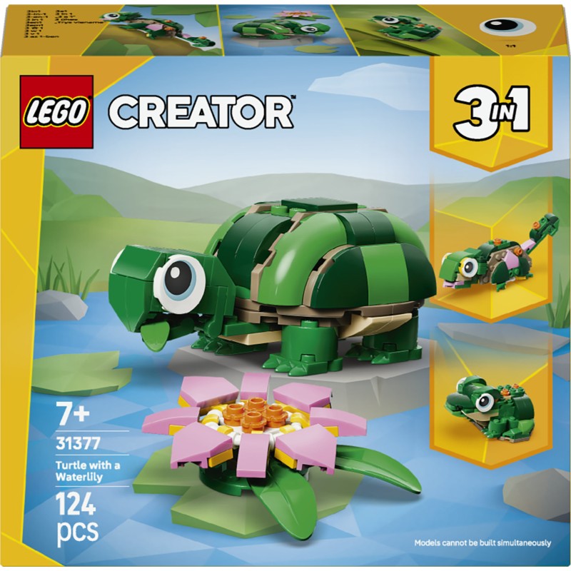 LEGO 31377 Creator Tartaruga con fiore di ninfea