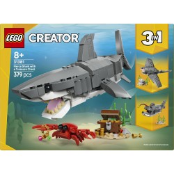 LEGO 31381 Creator Squalo con scrigno del tesoro