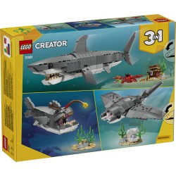 LEGO 31381 Creator Squalo con scrigno del tesoro